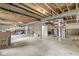 Spacious unfinished basement featuring exposed ceiling, with visible framing and utilities for easy customization at 5421 Landing Place Ln, Noblesville, IN 46062