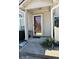 Close-up of the front door with glass panel and visible address at 5451 Kelvington Ln, Indianapolis, IN 46254