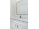 Elegant bathroom featuring a white vanity with marble countertop, a modern sink, and a large mirror at 5862 Harbour Town Dr, Noblesville, IN 46062