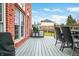 Spacious deck area with a grill, perfect for outdoor dining and entertaining with a view at 1032 Westview Point Dr, Columbus, IN 47201