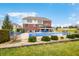 Great backyard with green grass and a covered pool, perfect for outdoor fun at 1032 Westview Point Dr, Columbus, IN 47201