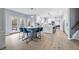 Open concept kitchen features a large center island with seating and stainless steel appliances at 1032 Westview Point Dr, Columbus, IN 47201