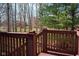 An incredible wooded backyard view from the deck at 1086 Pebble Brook Dr, Noblesville, IN 46062