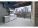 Outdoor balcony with a built-in stainless steel grill and scenic views at 15 W Executive Dr # 104, Carmel, IN 46032