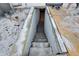 Exterior basement entrance with concrete steps, leading to the basement at 2312 Fletcher St, Anderson, IN 46016