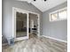 Bedroom with stylish trim and convenient ensuite access, enhanced by ample natural light at 3645 Glencairn Ln, Indianapolis, IN 46205