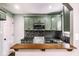 Updated kitchen features stylish cabinets, backsplash, and stainless steel appliances at 3708 Rockville Rd, Indianapolis, IN 46222