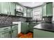 Well-appointed kitchen featuring updated appliances and stylish backsplash at 3708 Rockville Rd, Indianapolis, IN 46222