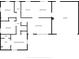Detailed floor plan showing layout of bedrooms, baths, kitchen, living room, dining area, hall, and garage at 4018 S State Road 75, Coatesville, IN 46121
