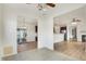 Open-concept space featuring hardwood floors, tile, and access to patio at 660 Overcup St, Westfield, IN 46074
