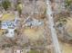 Aerial panorama shows the yard, home, pool, and location near the road at 7999 Englewood Rd, Indianapolis, IN 46240