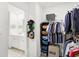 Walk-in closet with extensive storage for clothes and other items at 9063 Moyer Pl, Pendleton, IN 46064