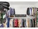Walk-in closet has shelving, plenty of hanging space, storage boxes and unique ball cap storage at 9063 Moyer Pl, Pendleton, IN 46064