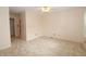 Bedroom featuring neutral carpet, walls, and ceiling fan at 9523 Maple Way, Indianapolis, IN 46268