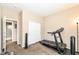 This room is a blank canvas, and it features a large closet and an exercise machine at 1058 W Limestone Way, Fortville, IN 46040