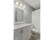 Bathroom featuring a shower/tub combo, toilet, and a vanity with double sinks at 1135 Sherwood Dr, Danville, IN 46122