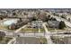 Aerial view of a stately home with mature landscaping and circular drive at 13139 Dumbarton St, Carmel, IN 46032