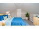 Inviting bedroom with blue bedding, plush pillows, and a decorative plant at 227 W 7Th St, Lapel, IN 46051