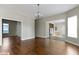 Living room featuring hardwood floors and an open floor plan at 2605 Carrollton Ave, Indianapolis, IN 46205