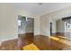 Living room featuring hardwood floors and an open floor plan at 2605 Carrollton Ave, Indianapolis, IN 46205