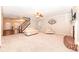 Bright and open living room with a cozy fireplace and neutral tones at 5815 Noble Dr, Indianapolis, IN 46234