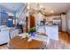 Open concept: A dining area connects to kitchen and entry way showcasing the floor plan at 6006 Regency Dr, Columbus, IN 47203