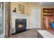 Elegant fireplace with a decorative mantel, adding warmth and charm to this inviting living space at 6045 Channel Dr, Columbus, IN 47201