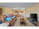 Spacious living room with comfortable seating and a built-in wet bar at 6045 Channel Dr, Columbus, IN 47201