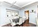 Bright dining room featuring built-in cabinetry, a view of the backyard, and stylish decor at 764 E 42Nd St, Indianapolis, IN 46205