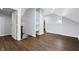 Upstairs bonus room with hardwood floors and room to roam at 832 N Parker Ave, Indianapolis, IN 46201