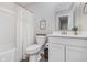 Well-lit bathroom featuring a tub/shower combination, and neutral decor for a clean, functional space at 1051 Macoun Dr, Westfield, IN 46074