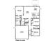This is a simple floor plan for a home including 3 bedrooms, 2 baths, a 2 car garage and a combined living and dining space at 11305 N Quillow Way, Monrovia, IN 46157