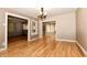 Open dining room with hardwood floors and natural light, creating a welcoming atmosphere at 2850 Tansel Rd, Indianapolis, IN 46234