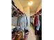 Walk-in closet featuring wire shelving and ample storage space for clothes and personal items at 4310 Yarrow Ct, Indianapolis, IN 46237