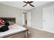 Bedroom with neutral walls and carpet and a wood bed frame at 5461 Oak Knoll Dr, Whitestown, IN 46075