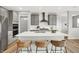 Modern kitchen island with seating, perfect for casual dining or entertaining at 5461 Oak Knoll Dr, Whitestown, IN 46075