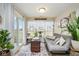 Bright sun room with cozy seating, natural light, and views to the outdoor patio at 7091 Lillian Pl, Cumberland, IN 46229