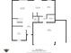 Detailed floor plan showcasing the layout of the living room, dining area, kitchen, and other rooms with dimensions at 8547 S Tibbs Ave, Indianapolis, IN 46217