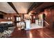 Open floor plan with wood accents, stainless steel appliances, and a light, neutral color palette in the kitchen at 9464 N State Rd 135, Morgantown, IN 46160