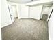 Unfurnished basement featuring neutral carpeting, fresh paint, and ample natural light at 14596 Toponas Pl, Fishers, IN 46040