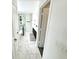 The pristine bathroom showcases a glass enclosed shower and sleek marble floors at 14596 Toponas Pl, Fishers, IN 46040