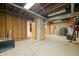 Spacious unfinished basement with concrete floor and access to other rooms at 1828 W 750 S, Trafalgar, IN 46181