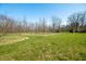 Expansive green grass land under a clear sky provides a serene and open space with the view of sparse trees at 1828 W 750 S, Trafalgar, IN 46181