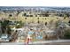 Aerial view of a neighborhood featuring well-kept homes and mature trees, near the golf course at 2109 Elmwood Dr, Lebanon, IN 46052