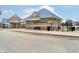 Exterior of Seashore Waterpark concession stand with a blue metal roof and beige brick construction at 2109 Elmwood Dr, Lebanon, IN 46052