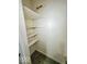 Small open shelved closet space at 3049 Foltz St, Indianapolis, IN 46241