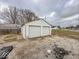 A two car garage is detached from the home at 3049 Foltz St, Indianapolis, IN 46241