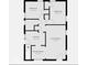Floor plan showcasing bedrooms, living room, kitchen, and dining room with respective square footage at 3829 N Temple Ave, Indianapolis, IN 46205