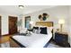 Bedroom with a comfortable bed, modern decor, and natural light at 4029 Broadway St, Indianapolis, IN 46205