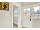 Mud room with views of the backyard and a patterned rug at 4029 Broadway St, Indianapolis, IN 46205